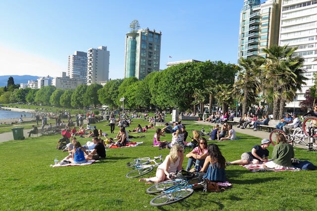 People Sitting in a Park in English Bay.jpg